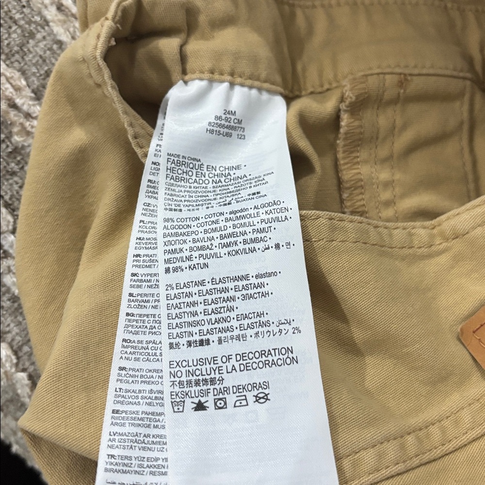 Levi’s Kids Tan Shorts Overalls Size 24m - Picture 10 of 15